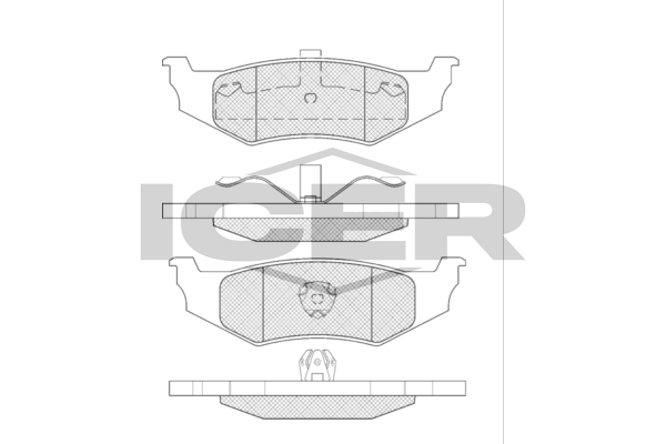 Handler.Part Brake pad set, disc brake ICER 181114 1