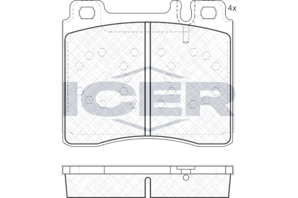 Handler.Part Brake pad set, disc brake ICER 181158 1