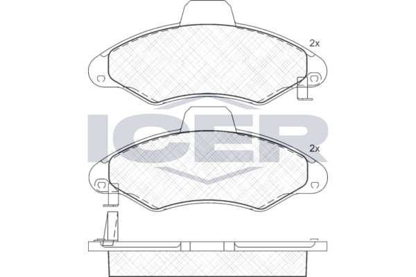 Handler.Part Brake pad set, disc brake ICER 181229 1