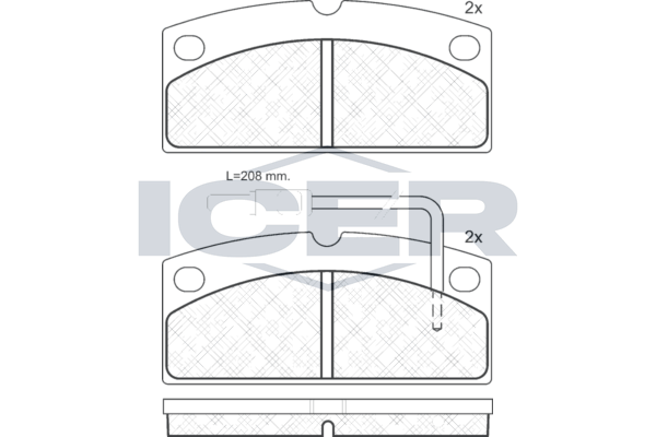 Handler.Part Brake pad set, disc brake ICER 181273 1