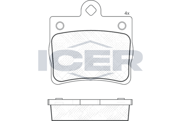 Handler.Part Brake pad set, disc brake ICER 181310 1