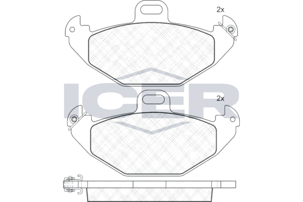 Handler.Part Brake pad set, disc brake ICER 181314 1