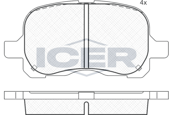 Handler.Part Brake pad set, disc brake ICER 181408 1