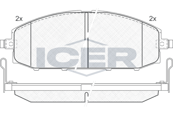 Handler.Part Brake pad set, disc brake ICER 181448 1