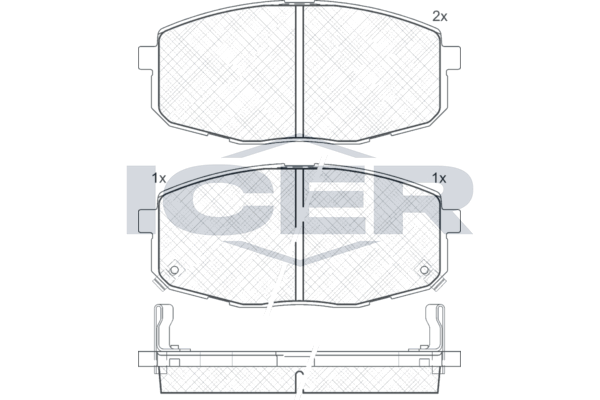 Handler.Part Brake pad set, disc brake ICER 181540 1