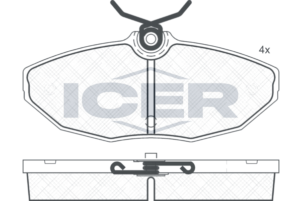 Handler.Part Brake pad set, disc brake ICER 181546 1