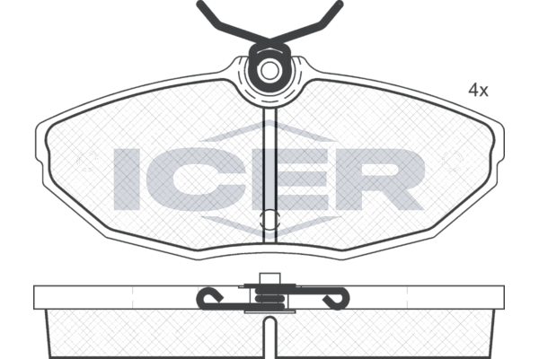 Handler.Part Brake pad set, disc brake ICER 181562 1