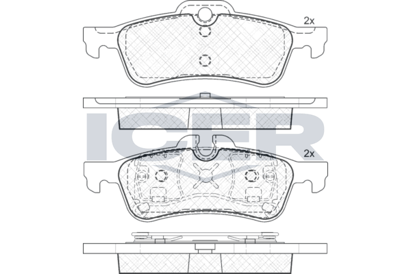 Handler.Part Brake pad set, disc brake ICER 181599 1