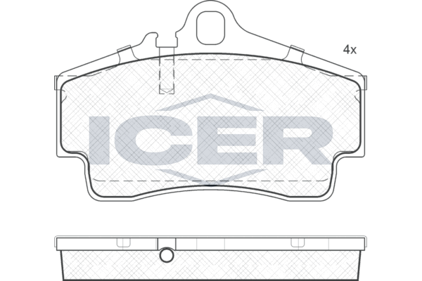 Handler.Part Brake pad set, disc brake ICER 181619 1