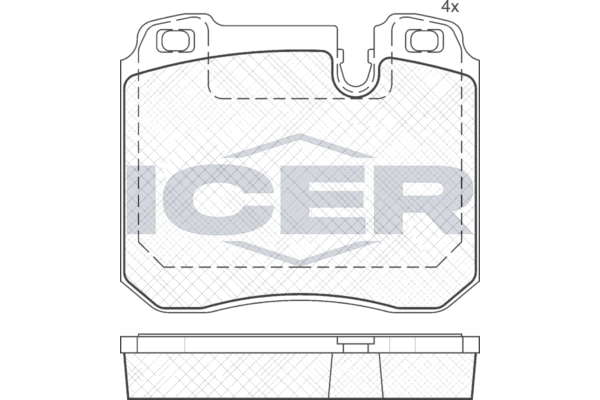 Handler.Part Brake pad set, disc brake ICER 181625 1