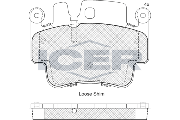 Handler.Part Brake pad set, disc brake ICER 181627 1