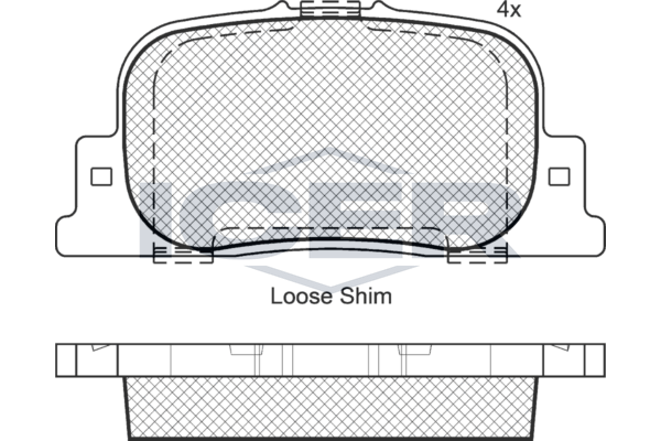 Handler.Part Brake pad set, disc brake ICER 181633 1