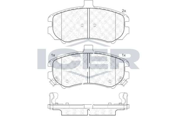 Handler.Part Brake pad set, disc brake ICER 181666 1