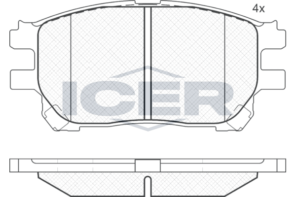 Handler.Part Brake pad set, disc brake ICER 181671 1