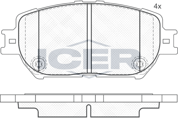 Handler.Part Brake pad set, disc brake ICER 181689 1