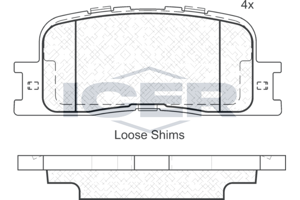 Handler.Part Brake pad set, disc brake ICER 181706 1