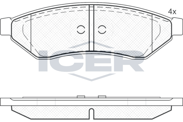 Handler.Part Brake pad set, disc brake ICER 181726 1