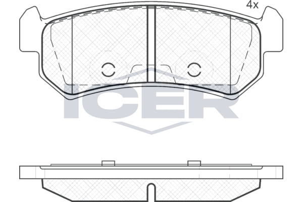 Handler.Part Brake pad set, disc brake ICER 181727 1