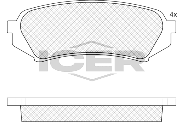 Handler.Part Brake pad set, disc brake ICER 181734 1