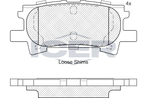 Handler.Part Brake pad set, disc brake ICER 181751 1