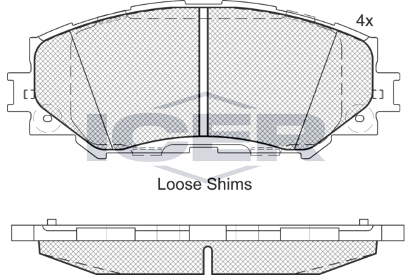 Handler.Part Brake pad set, disc brake ICER 181760 1