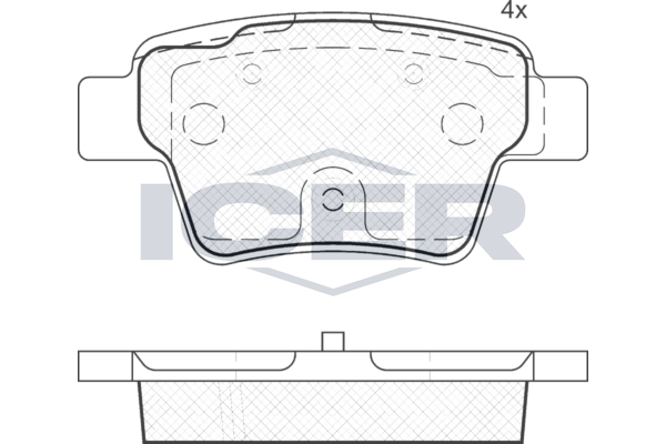 Handler.Part Brake pad set, disc brake ICER 181765 1