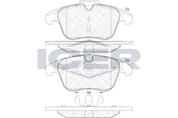 Handler.Part Brake pad set, disc brake ICER 181775 1