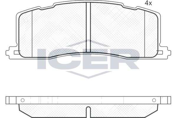 Handler.Part Brake pad set, disc brake ICER 181817 1