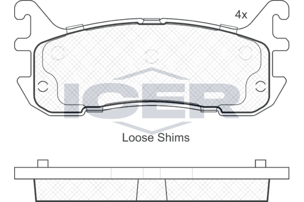 Handler.Part Brake pad set, disc brake ICER 181819204 1