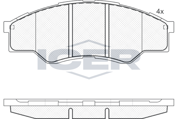 Handler.Part Brake pad set, disc brake ICER 181824 1