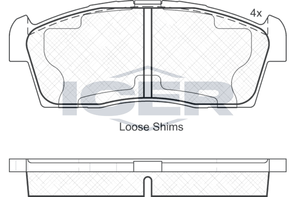 Handler.Part Brake pad set, disc brake ICER 181833 1