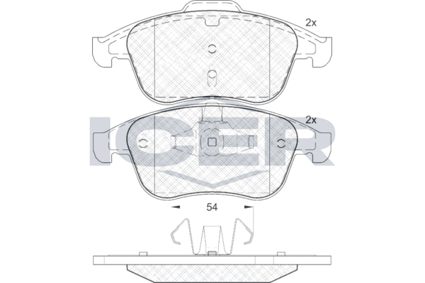 Handler.Part Brake pad set, disc brake ICER 181856 1