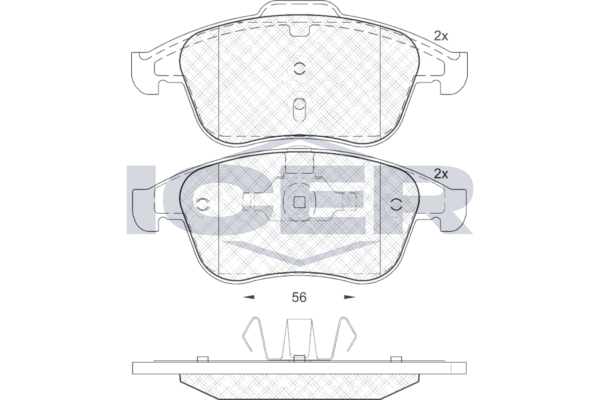 Handler.Part Brake pad set, disc brake ICER 181859 1