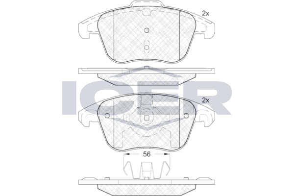 Handler.Part Brake pad set, disc brake ICER 181866 1