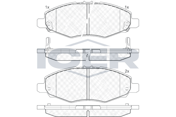 Handler.Part Brake pad set, disc brake ICER 181867 1