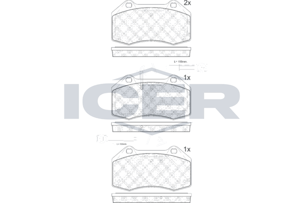 Handler.Part Brake pad set, disc brake ICER 181879203 1