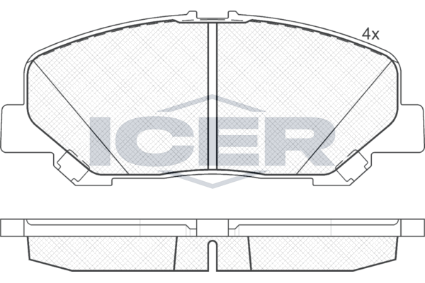 Handler.Part Brake pad set, disc brake ICER 181897 1