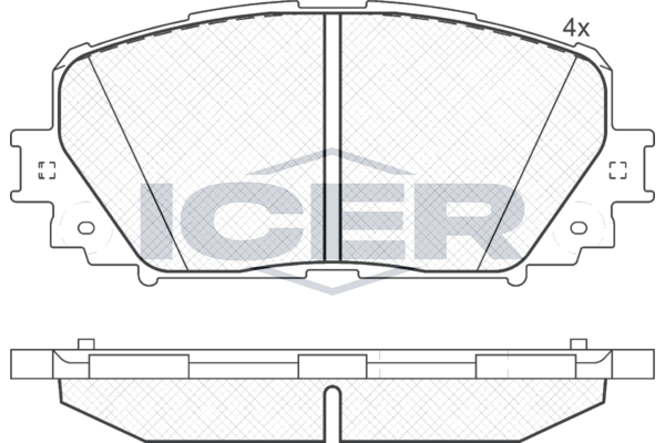 Handler.Part Brake pad set, disc brake ICER 181898 1