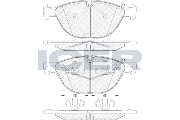 Handler.Part Brake pad set, disc brake ICER 181905 1