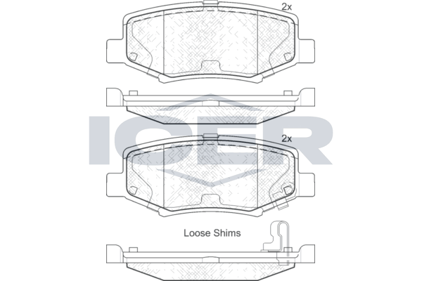 Handler.Part Brake pad set, disc brake ICER 181909 1