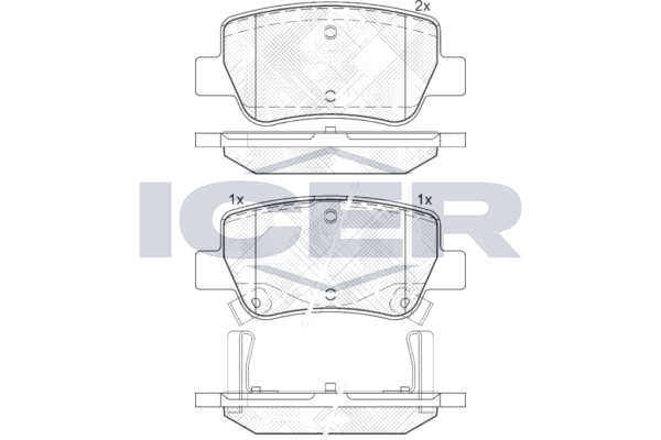 Handler.Part Brake pad set, disc brake ICER 181916 1