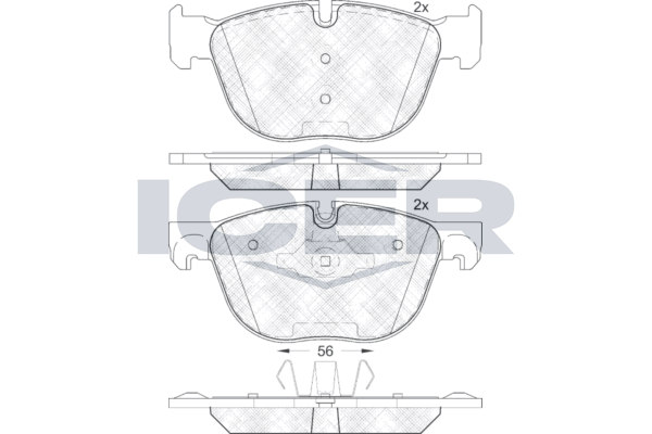 Handler.Part Brake pad set, disc brake ICER 181919 1