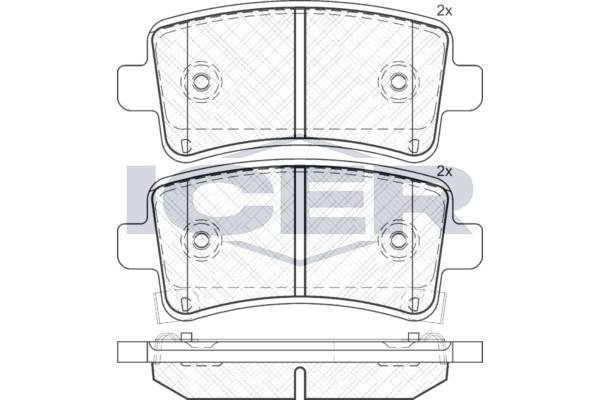 Handler.Part Brake pad set, disc brake ICER 181929 1