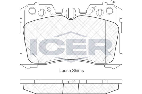 Handler.Part Brake pad set, disc brake ICER 181935 1