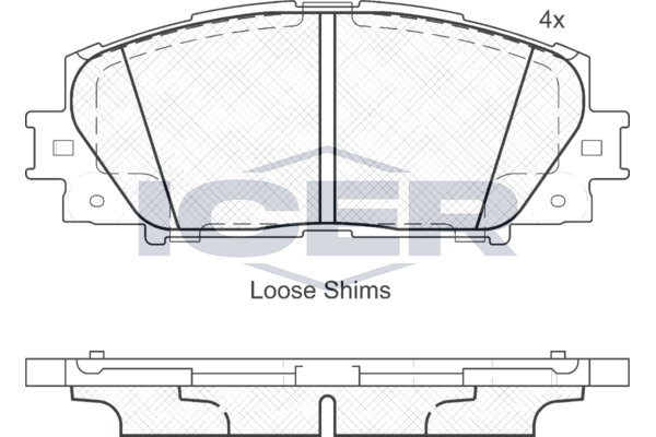 Handler.Part Brake pad set, disc brake ICER 181938 1