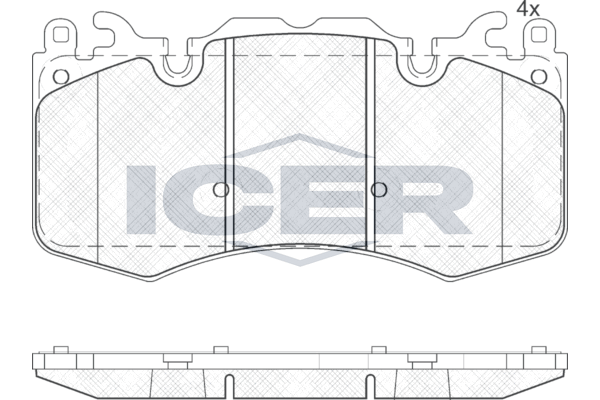 Handler.Part Brake pad set, disc brake ICER 181956 1