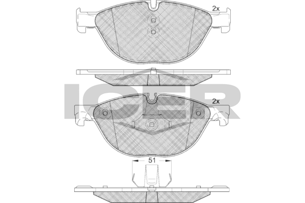 Handler.Part Brake pad set, disc brake ICER 181961 1