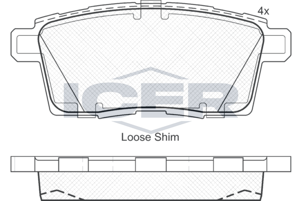 Handler.Part Brake pad set, disc brake ICER 181963 1