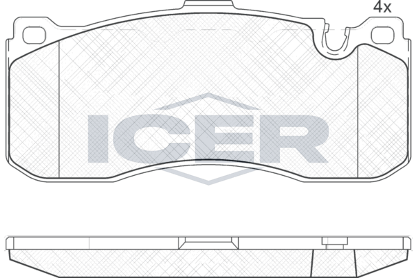 Handler.Part Brake pad set, disc brake ICER 181964 1