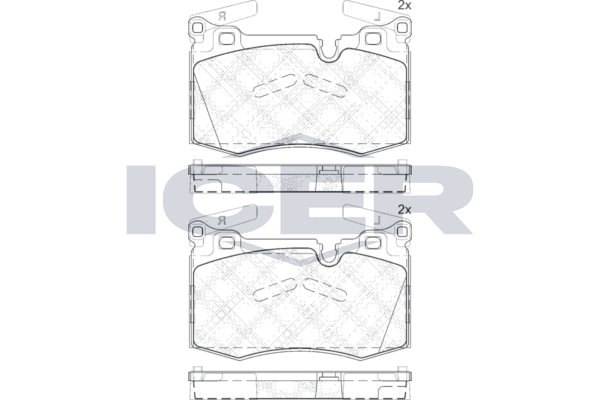 Handler.Part Brake pad set, disc brake ICER 181979 1